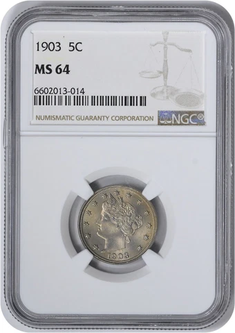 1903 Liberty Nickel MS64 NGC Cover