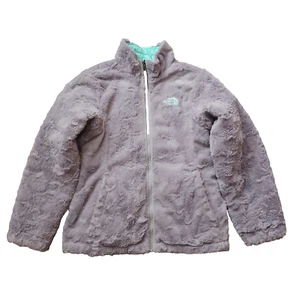 The North Face Jacket Girls L Gray Green Mossbud Swirl Reversible Winter Coat - Picture 1 of 16