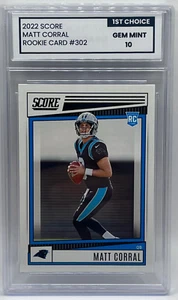 2022 SCORE MATT CORRAL ROOKIE #302 1st Choice GEM MINT Graded 10 - Picture 1 of 1