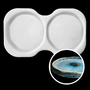 Twin WAVY Edge Coaster Silicone Mold AU - Picture 1 of 7