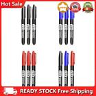 3pcs Quick Drying Black/Blue/Red Smear Proof Oil-Based Paint Markers 3 Colors