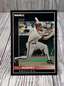 1992 Pinnacle Dale Murphy # 124 Philadelphia Phillies Baseball Card Used Good - Picture 1 of 4