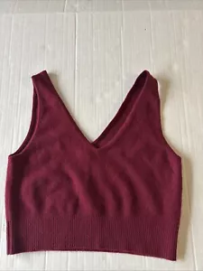 Naadam Kaschmir weinrot Tanktop Pullover Grundnahrungsmittel neu ohne Etikett Größe Large - Bild 1 von 5
