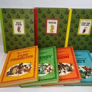 (7) Walt Disney Parade Books Fun Facts Fantasy Fiction Wonderful Worlds Rare - Picture 1 of 23