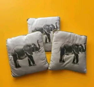 Better Homes & Garden Elephant Lumbar Set Of 3 Decorative Throw Pillows 16×16 - Picture 1 of 6