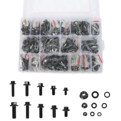 FINDMALL 272Pcs Hex Bolts and Nuts Kit M6 M8 x1.25 M10-1.5Metric Bolt Assortment