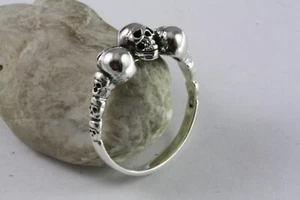TOTENKOPFRING BIKER SKULL RING SILBERRING 925 SILBER / 476 - Picture 1 of 4