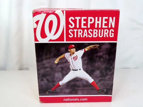 Stephen Strasburg Bobblehead 2012 Washington Nationals SGA New Worn Box Cover