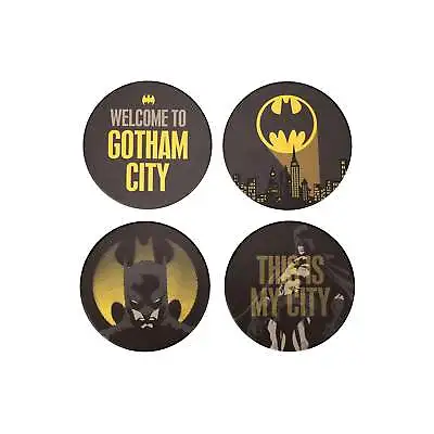 DC Comics Gotham Set Of 4 Ceramic Coasters • 26.56$