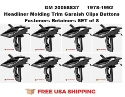 Clips de decoración para molduras de techo El Camino 1978-87 8 piezas. GM 20058837 Foto 1 de 2