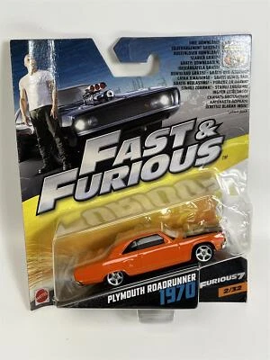Fast & Furious Plymouth Roadrunner 1970 1:55 Scale Mattel FCF37D B19 - Image 1 of 4