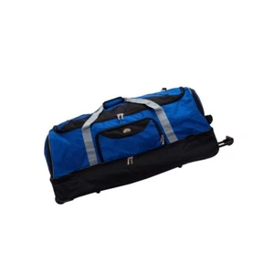 Drop Bottom Rolling Duffel Bag Heavy Duty Nylon Travel Gym Sports Equipment - Picture 1 of 4