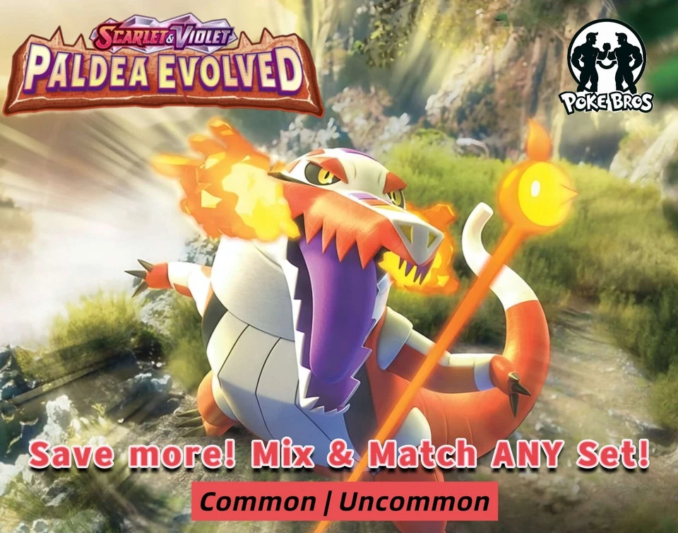 Paldea Evolved Singles SV02: TCG Commons & Uncommons – Pick Your Card - Image 1 of 1