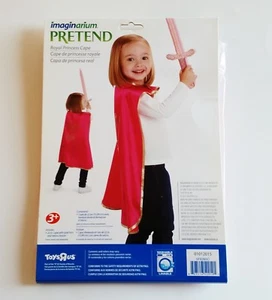 Imaginarium Pretend Girl Royal Princess Cape Pink & Gold  22" Halloween Costume - Picture 1 of 3
