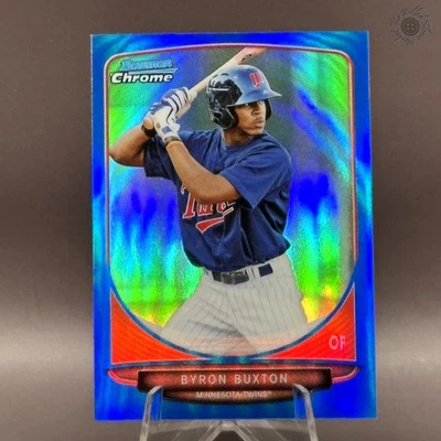 2013 Bowman Chrome Byron Buxton Blue Mini Refractor /99 1st Card #1 - Image 1 of 2