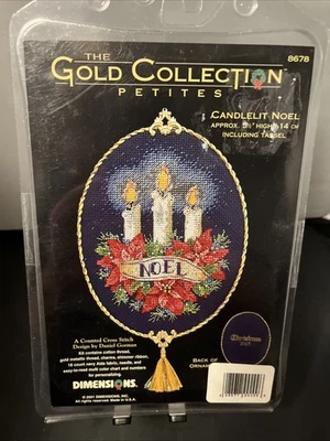 Dimensions Gold Collection Petites Candlelit Noel Ornament Cross Stitch Kit 8678 - Image 1 of 4