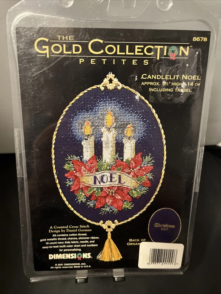 Dimensions Gold Collection Petites Candlelit Noel Ornament Cross Stitch Kit 8678 - Image 1 of 4