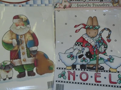 2 CHRISTMAS IRON ON TRANSFERS DAISY KINGDOM  1989 - Изображение 1 из 4