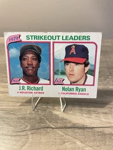1980 Topps Baseball #206 Nolan Ryan & J.R. Richard Strikeout Leaders-some Crease - Picture 1 of 4