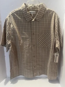 No Boundaries Herren Boxy Button Down Hemd mit Kurzarm Beige XL Neu - Bild 1 von 8