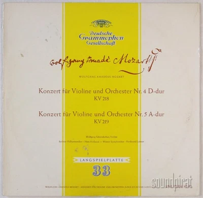 SCHNEIDERHAN MOZART VIOLIN CONCERTOS 4-5 DGG ED.1 TULIP LPM 18314 NM - Image 1 of 3