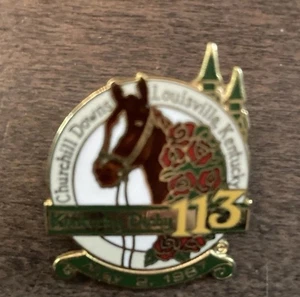 Kentucky Derby Lapel Pin - 113th Running - 1987 - Picture 1 of 2