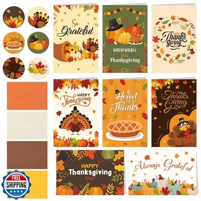 Pack de 24 tarjetas de Acción de Gracias Abilat con sobres y pegatinas Hap Foto 1 de 4