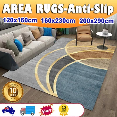 MODERN FLOOR CARPET MAT RUG AREA CARPET LARGE SOFT LIVING ROOM BEDROOM ANTI-SLIP - image 1 of 4