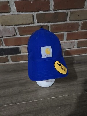 Carhartt Blue black Mesh Trucker Hat Snap Back Rugged Flex Force 100286-GSB NEW - Image 1 of 4