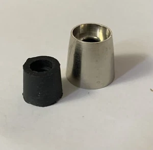 Heavy Duty Walking Stick Brass Rubber Ferrule Trekking Cane Crutch Bottom End - Imagen 1 de 5
