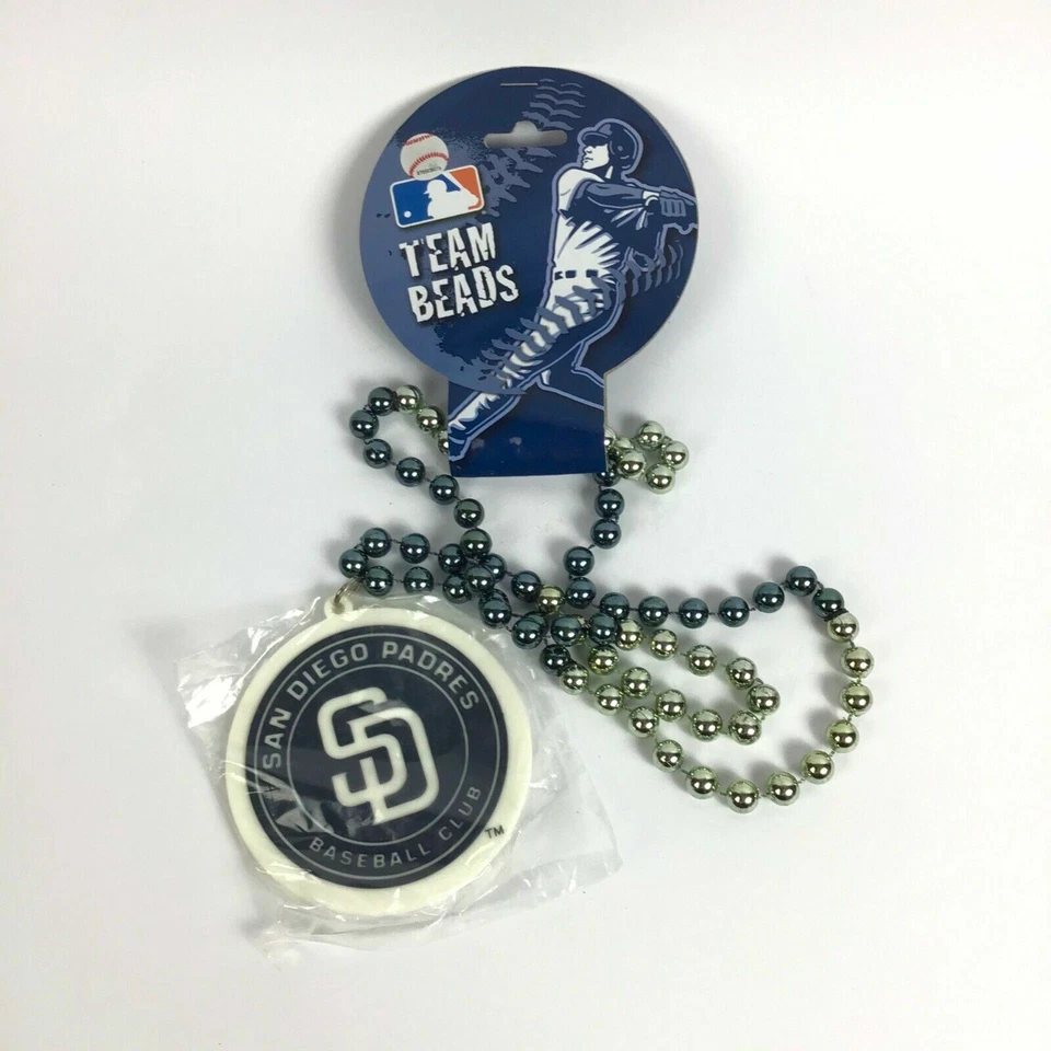 San Diego Padres MLB Baseball / Team Spirit Necklace / Mardi Gras Beads  - Image 1 of 2