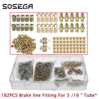 Тормозная магистраль трубка фитинг гайки гнездо штекер инвертированный расширитель на 3/16» с коробкой 182 шт. - Изображение 1 из 4