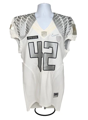2013 Oregon DUCKS Football TEAM-ISSUED Nike SPRING GAME JERSEY #42    Men's  44 - Image 1 of 3
