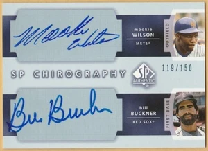 2003 SP AUTHENTIC MOOKIE WILSON & BILL BUCKNER CERTIFIED AUTOGRAPH S/N 119/150 - Picture 1 of 1