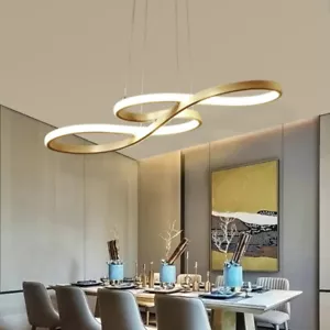 Kitchen Lamp LED Pendant Light Home Chandelier Lighting Room Gold Ceiling Lights - Picture 1 of 6