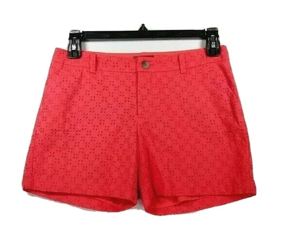 Женские шорты-чино Merona с красными петлями на подкладке с 4 карманами размер 6 - Изображение 1 из 3