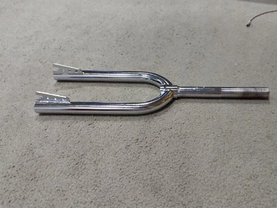 QUALITY CHROME TUBE FORKS FOR 20" BMX BICYCLES, THREADED  - Image 1 of 4