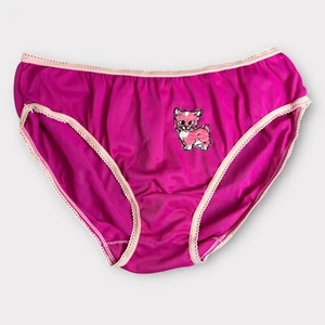VTG 60s Panties Womens 6 M NEW NOS Bikini Hot Pink Pussycat Valentines Day - Picture 1 of 10