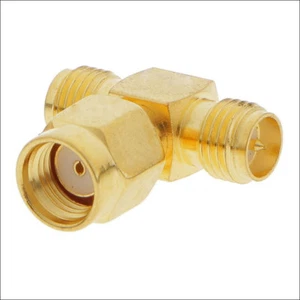 RP-SMA Male to Dual Female T Braided Adapter Connector New for Wi-Fi - Picture 1 of 2