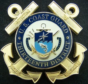 US Coast Guard USCG Thirteenth District Command Master Chief CMC Challenge Coin - Picture 1 of 2