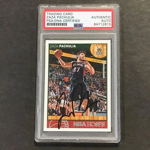 2013-14 NBA Hoops Panini #248 Zaza Pachulia Signed Card AUTO PSA Slabbed Bucks - Picture 1 of 2