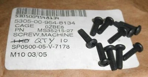 Tornillo panel de instrumentos 5305-00-954-8134 MS35215-27 Qty 10 MS35230-30 AN520B6... - Imagen 1 de 1