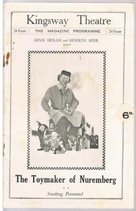 PROGRAMA DE TEATRO KINGSWAY C1930 - EL FABRICANTE DE JUGUETES DE NUREMBERG - Imagen 1 de 2