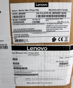 Lenovo 1U 12 C13 Switched and Monitored 60A 3 Phase PDU - NEW - Picture 1 of 7