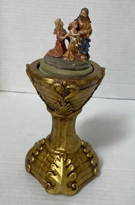 Sankyo Vintage "Jesus Loves The Little Children" Music Box Pedestal BROKEN GLOBE - Picture 1 of 4