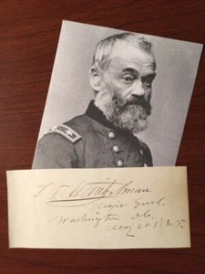 SAMUEL P. HEINTZELMAN SIGNED CUT & MILITARY RANK BY AMERICAN CIVIL WAR GENERAL - Picture 1 of 1