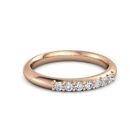 Wedding Gift For Her 10k Rose Gold White Cz Gemstone Jewelry Eternity Ring Size