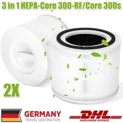 TRADE-SHOP 2X Ersatzfilter für Levoit Luftreiniger, 3 in 1 HEPA-Core 300-RF/Core 300s-weiß