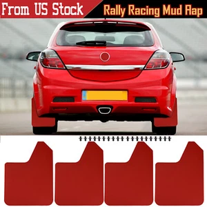 4pcs Red Universal Splash Guards Mudflaps Mud Flaps Mudguard For Car Pickup SUV - Picture 1 of 7