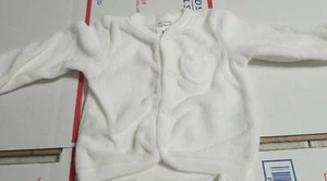 Carter's Baby Girl White Cardigan Sweater New Born